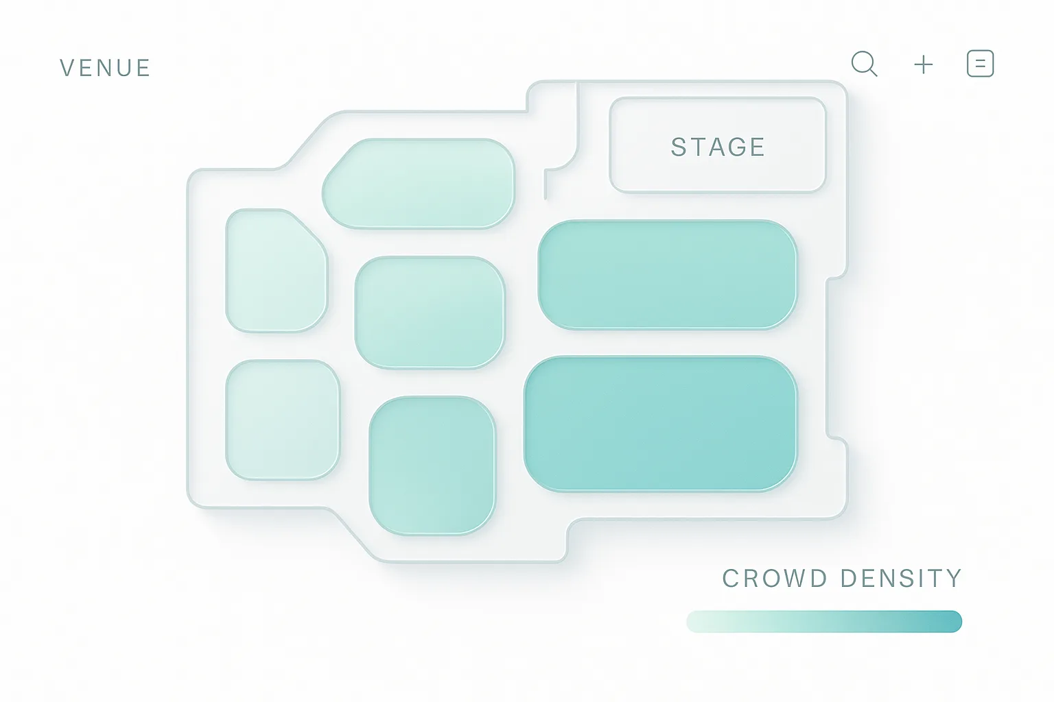 Real-time crowd density visualization interface