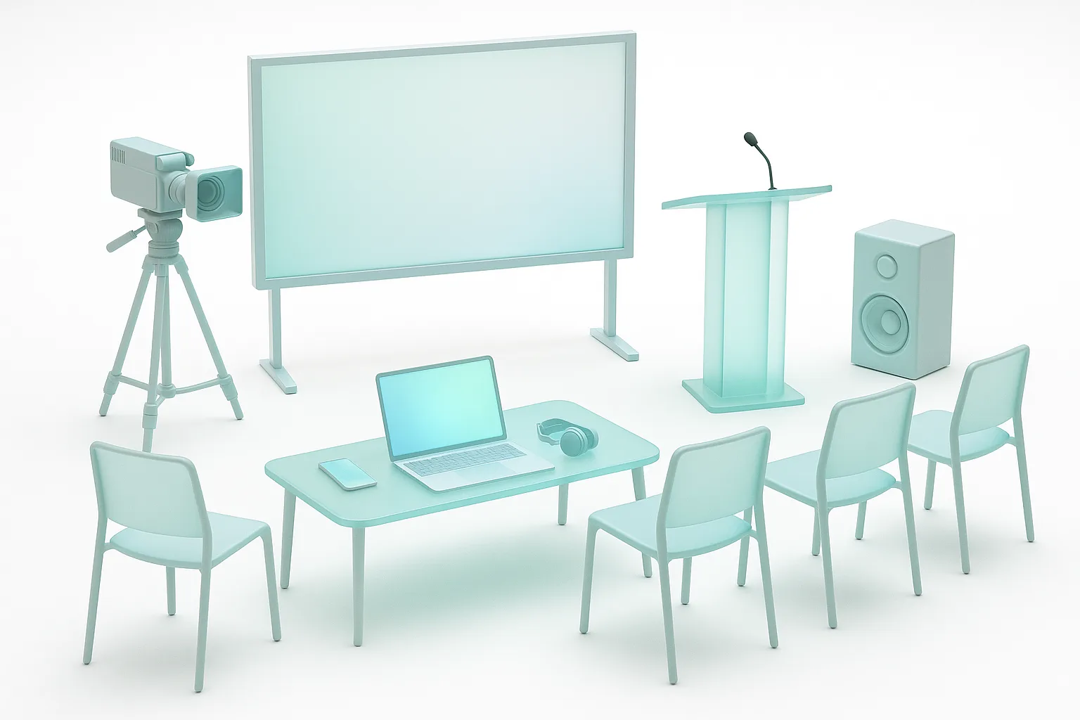Premium event technology setup with network equipment and connectivity solutions
