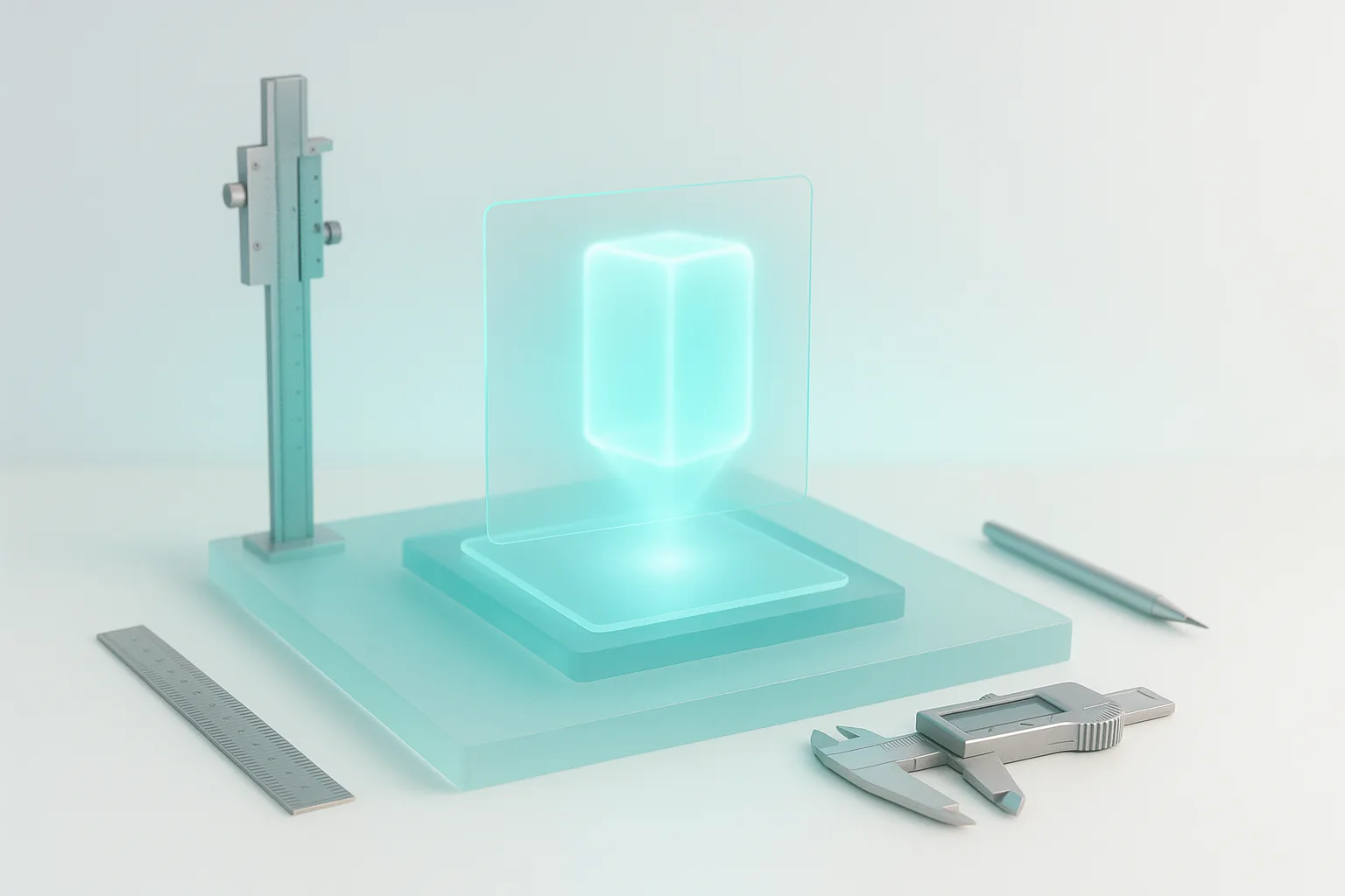 Holographic display calibration with lighting control and frosted glass elements
