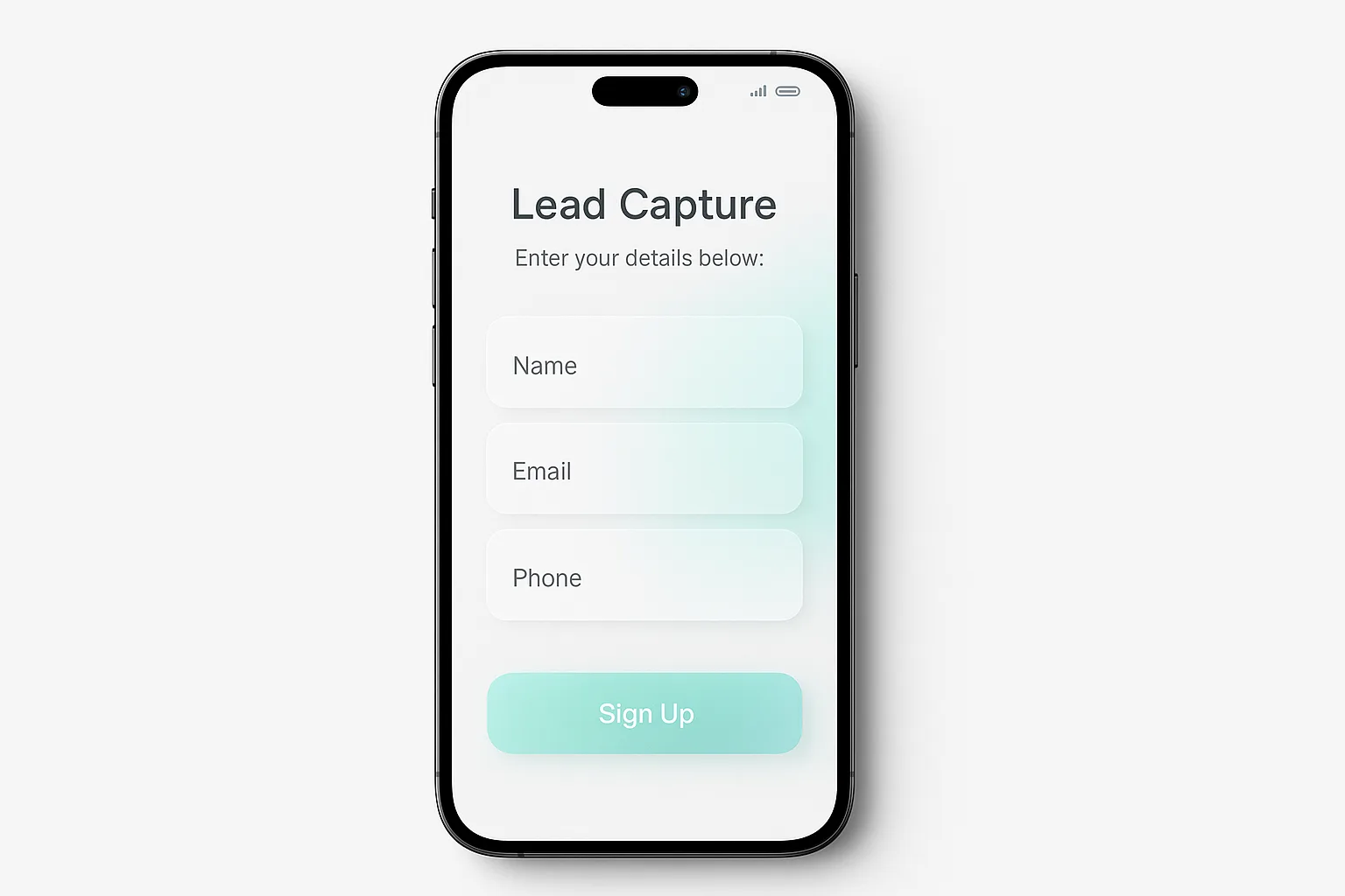 Smartphone with scanning app interface and real-time sync indicators