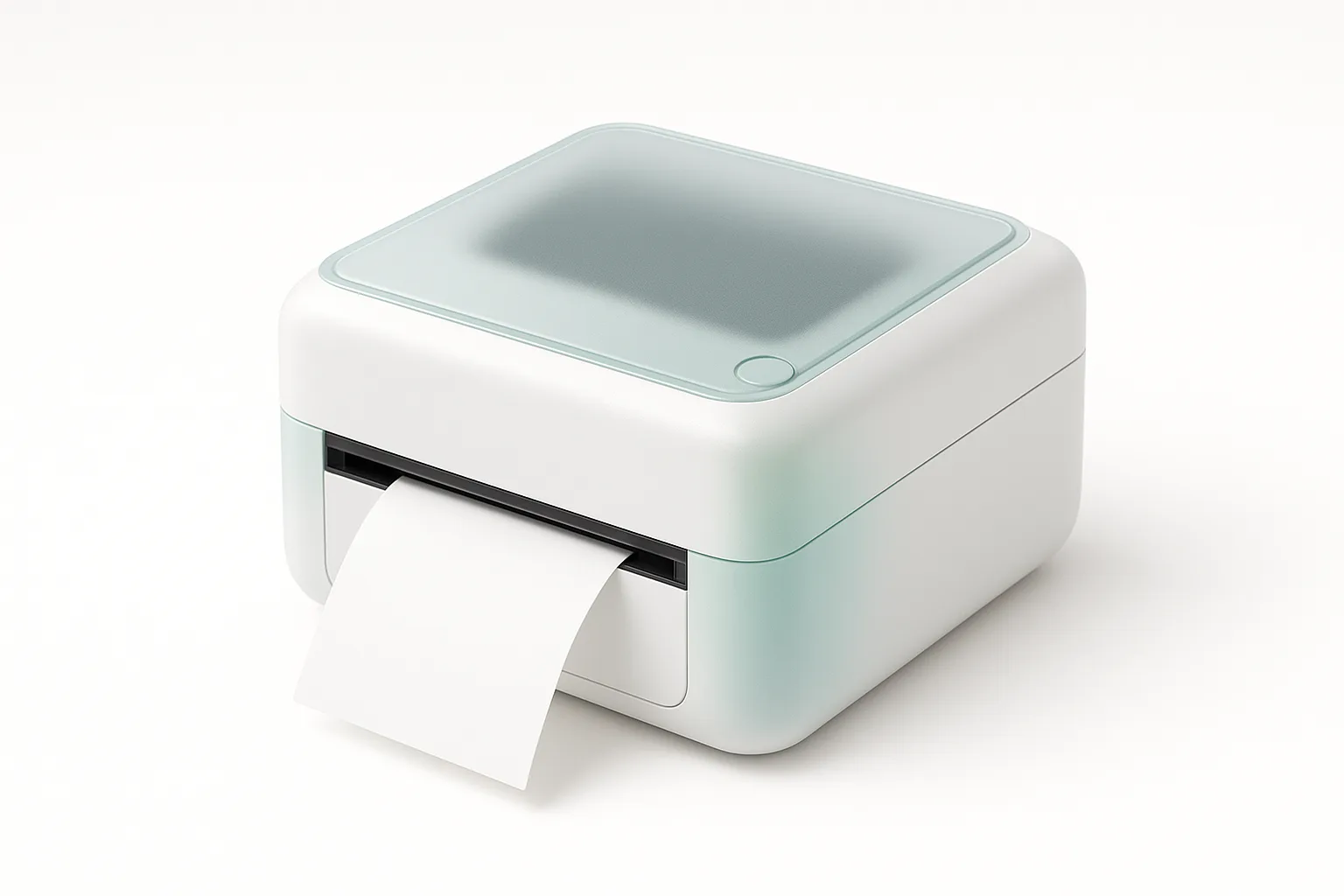 Badge printing station with credential design mockup