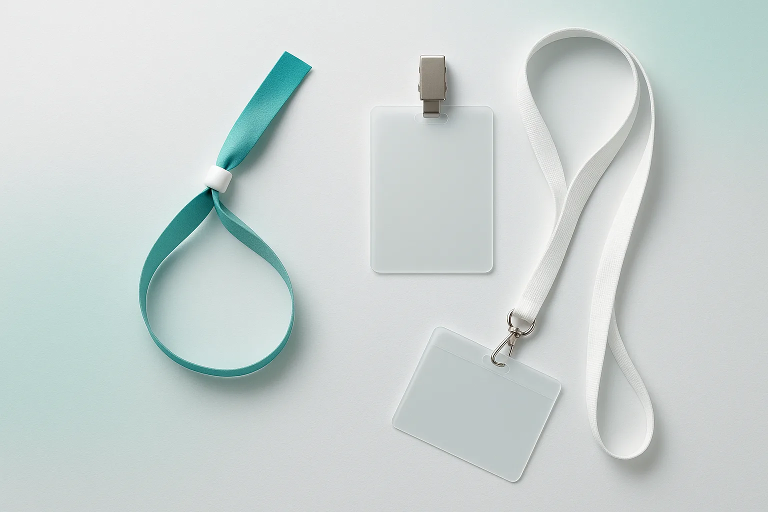 Branded RFID credentials in production with soft premium tech gradient